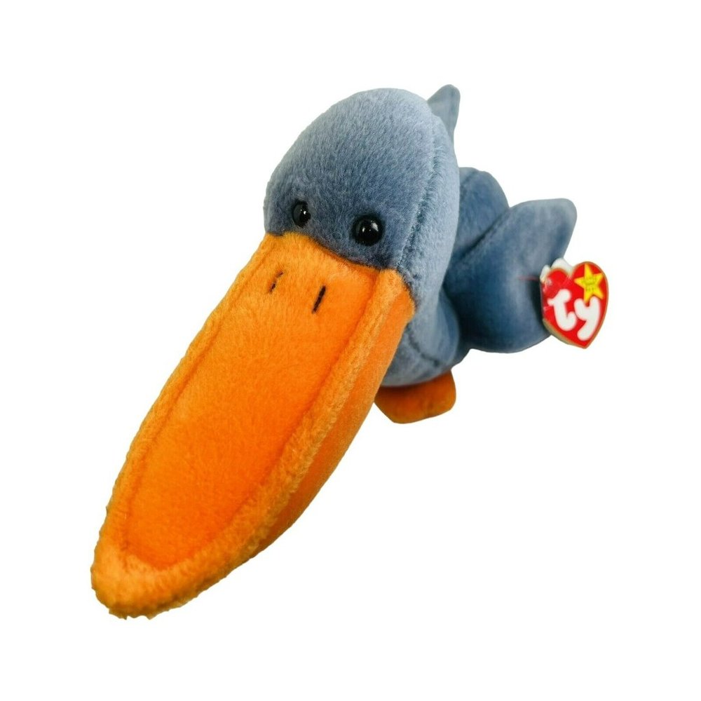 Vintage Ty Scoop the Pelican Beanie Babies Collectors Plush July 1996 4107 W Tag
